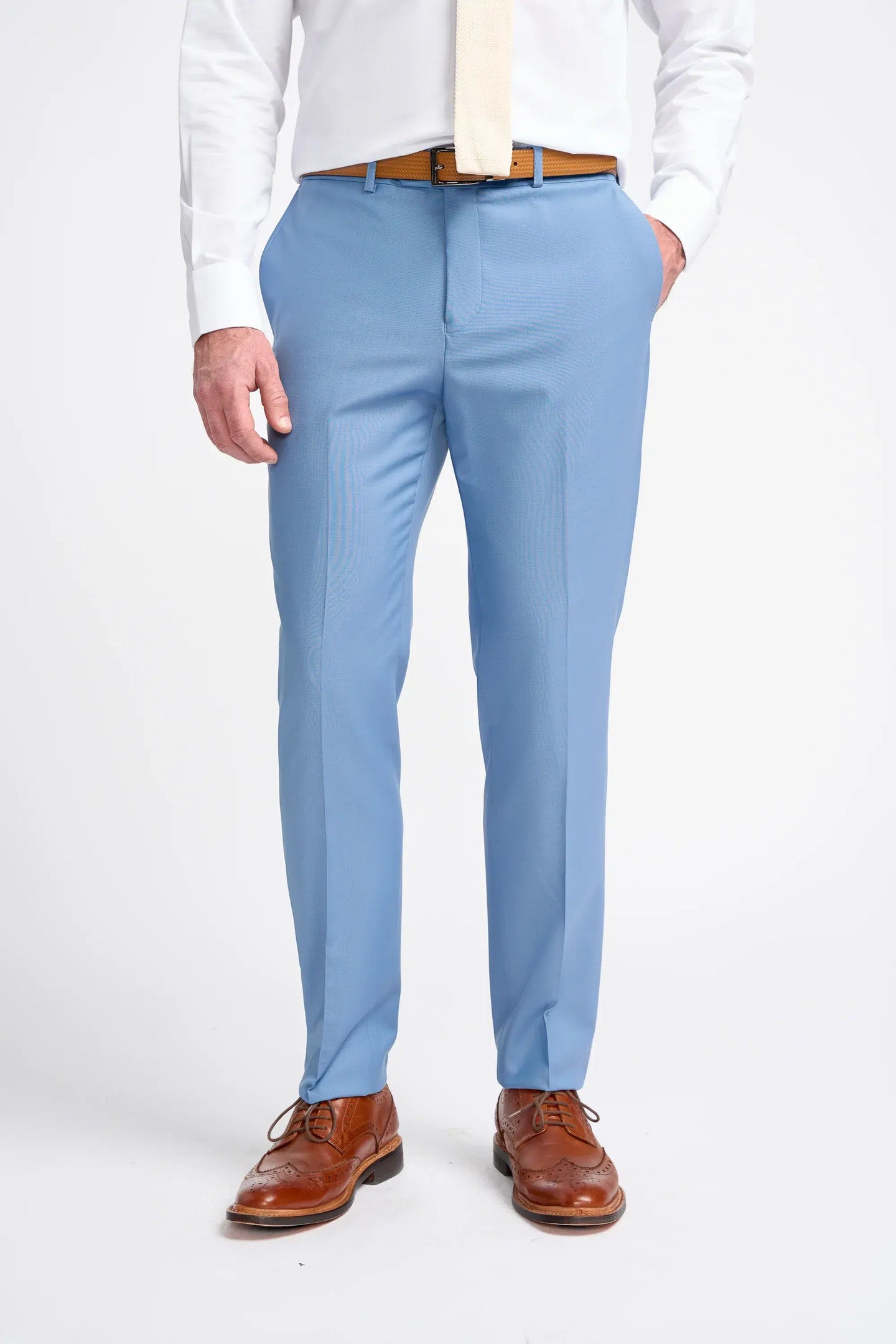 Bond - Men's Sky Blue 3 Piece Tailored Fit Suit