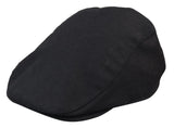 Mens Grandad Baker Flat Black Cap 8 Panel Tweed Vintage Classic Smart Casual 1920s