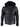 Mens Black Leather Bomber Jacket with Hood