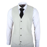 Miller - Men's Grey Checked Plaid Tailored Fit 3 Piece Suit