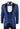 Mens Paisley Tuxedo Blazer And Waistcoat Brocade Dinner Jacket Satin Black Blue - No Trousers