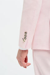 Tropez - Men's 3 Piece Pink Tailored Fit Suit